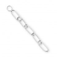 BY31&reg; Colgantes de eslab&oacute;n ancla de acero inox Plateado