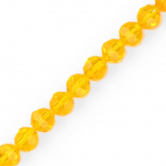 Abalorios faceteados redondos 10 mm Naranja