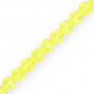 Abalorios faceteados redondos 10 mm Amarillo