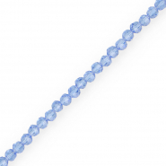 Abalorios faceteados redondos 4 mm Azul cielo