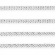 Fornituras Acero Inox cadena jasseron gourmet doble Plateado