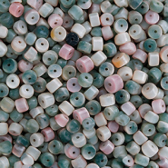 Piedras naturales Cuarzo disco 4x2mm Multicolor verde