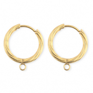 BY31&reg; Fornituras Acero Inox pendientes espiral&nbsp;con anilla Dorado