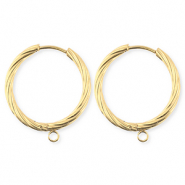 BY31&reg; Fornituras Acero Inox pendientes espiral&nbsp;con anilla Dorado