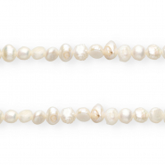 Perlas de agua dulce imperfectas nugget 6-8mm Blanco natural