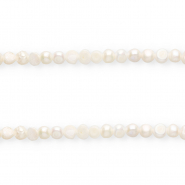 Perlas de agua dulce imperfectas nugget redondas 7mm Blanco natural