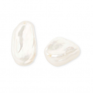 Perlas de agua dulce imperfectas forma irregular con brillo intenso Blanco natural