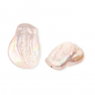 Perlas de agua dulce imperfectas Rosa natural