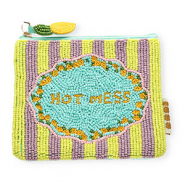 BY31&reg; Neceser "HOT MESS" Azul turquesa-amarillo lim&oacute;n-lila-naranja