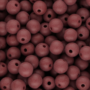 DQ Abalorios acrílicos 10 mm Rojo burdeos