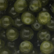 Abalorios de vidrio 10 mm Verde militar