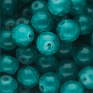 Abalorios de vidrio 10 mm Verde teal