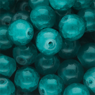 Abalorios de vidrio 12 mm Verde teal