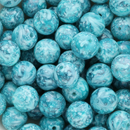 Abalorios de vidrio 12 mm Azul multicolor