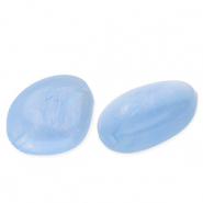 Abalorios acr&iacute;lico irregular Azul claro-blanco m&aacute;rmol