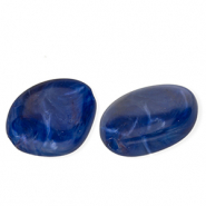 Abalorios acr&iacute;lico irregular Azul oscuro-multicolor-blanco m&aacute;rmol