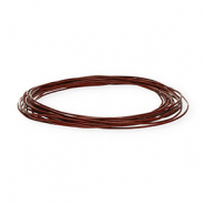 Cordón cuero DQ redondo 1mm Burdeos oscuro