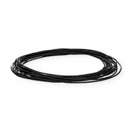 Cordón cuero DQ redondo 1mm Negro