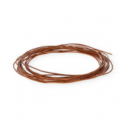 Cordón cuero DQ redondo 1mm Marrón