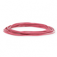 Cordón cuero DQ redondo 1,5mm Rosa