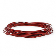 Cordón cuero DQ redondo 1,5mm Rojo