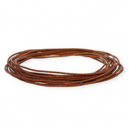 Cordón cuero DQ redondo 1,5mm Marrón