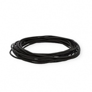 Cordón cuero DQ redondo 2mm Negro