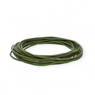 Cordón cuero DQ redondo 2mm Verde