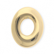Fornituras Acero Inox colgantes / entrepieza &oacute;valo Dorado