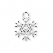 Colgantes Acero Inox copo de nieve Plateado