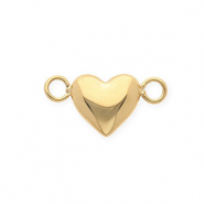 Fornituras acero Inox entrepieza coraz&oacute;n Dorado