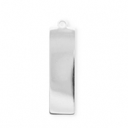 Colgantes Acero Inox rect&aacute;ngulo Plateado