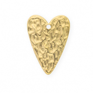 Colgantes Acero Inox coraz&oacute;n Dorado