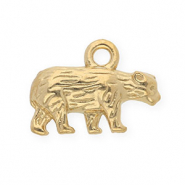 Colgantes Acero Inox oso Dorado