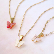 Set de inspiraciones Ideas de bisutería con colgantes de acero inoxidable con mariposa de resina