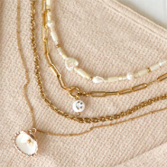 Set de inspiraciones Ideas para hacer collares con cadena Jasseron de acero inoxidable con eslabones grandes