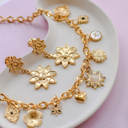 Nuevo  Colgantes de acero inoxidable en forma de flor