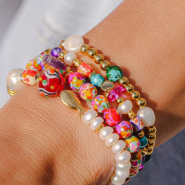 Nuevo  Bellos y coloridos abalorios de cerámica