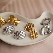 Nuevo  ¡Básicos! Pendientes de acero inoxidable de moda