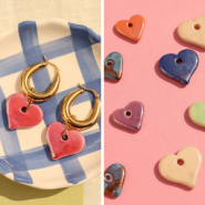 Set de inspiraciones Crea joyas llenas de amor con abalorios de cerámica DQ griegos corazón