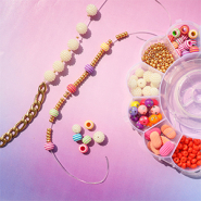 Set de inspiraciones Pulseras coloridas con cuentas acrílicas