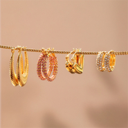 Nuevo  Pendientes de acero inoxidable