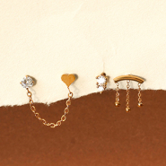 Nuevo  Piercings de oreja de acero inox