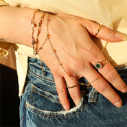 Nuevo  Pulseras anillo de acero inoxidable