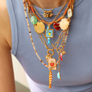 Nuevo  Colgantes de acero inox con esmalte