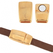 Cierre magnético metálico DQ Ø5.1x2.2mm oro rosado (sin níquel)