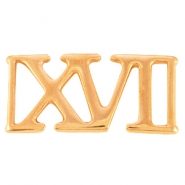 Entrepieza met&aacute;lico DQ Romano #16 "XVI" oro rosado (sin n&iacute;quel)