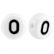 Abalorios alfabeto acrílico letra O blanco