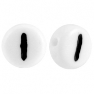 Abalorios alfabeto acrílico letra I blanco