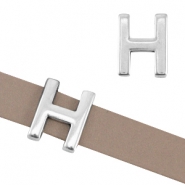 Corredera met&aacute;lica DQ letra "H" &Oslash;10.3x2.3mm plata vieja (sin n&iacute;quel)